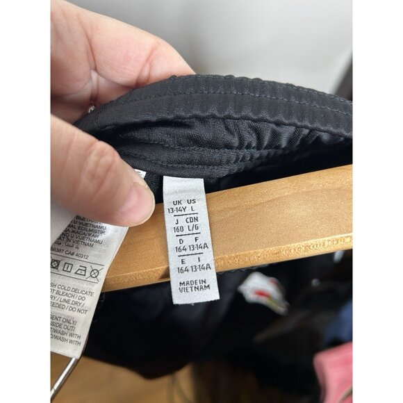 Adidas X Hello Kitty Kids Black White Striped Jogger Pants Size Large - Picture 10 of 10